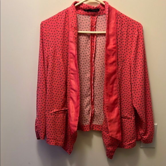 Maurices Coral Patterned light weight Blazer size large - Picture 1 of 10